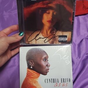 Ariana Grande+Cynthia Erivo Sealed Signed Cd Bundle!